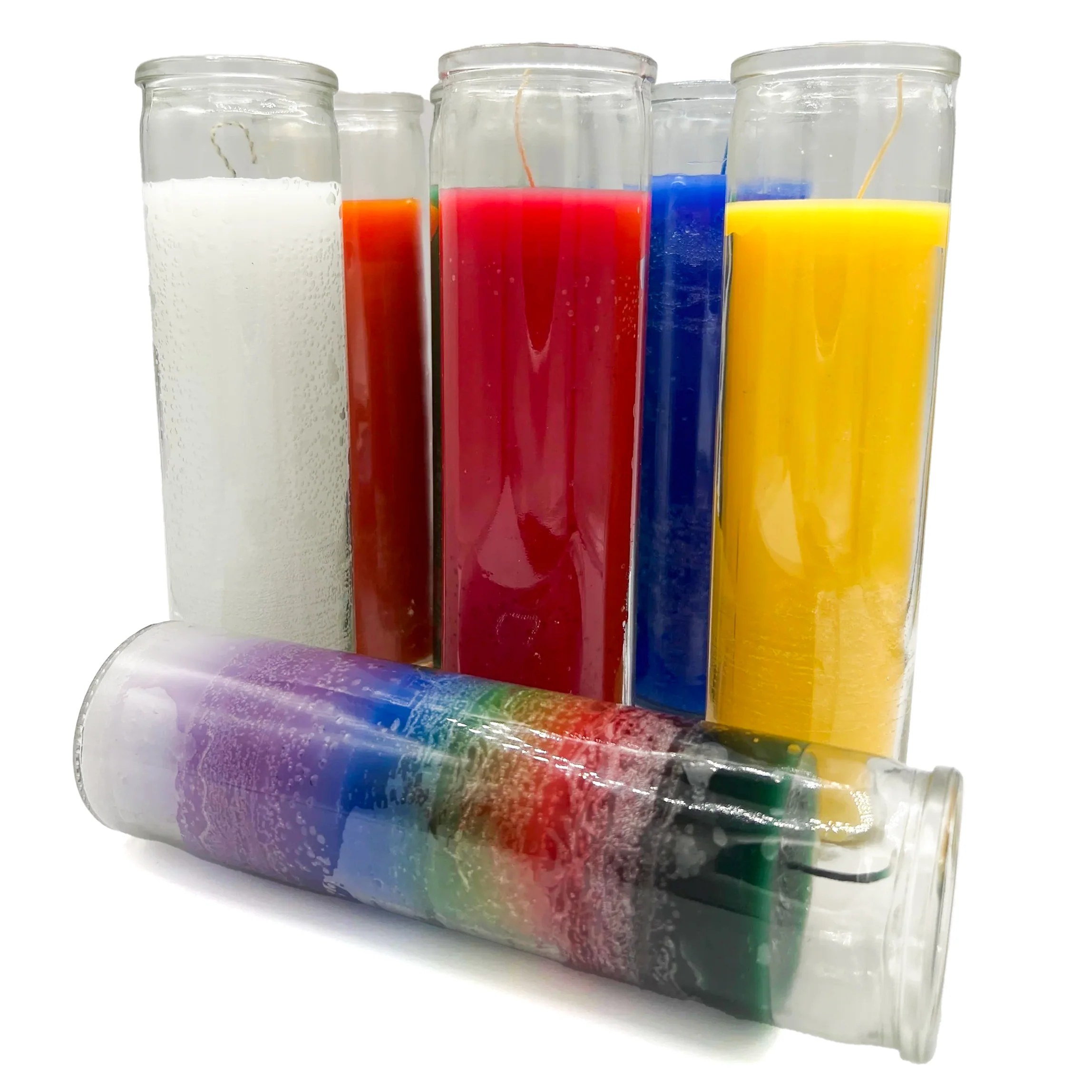 Plain colored 7-day candles collection